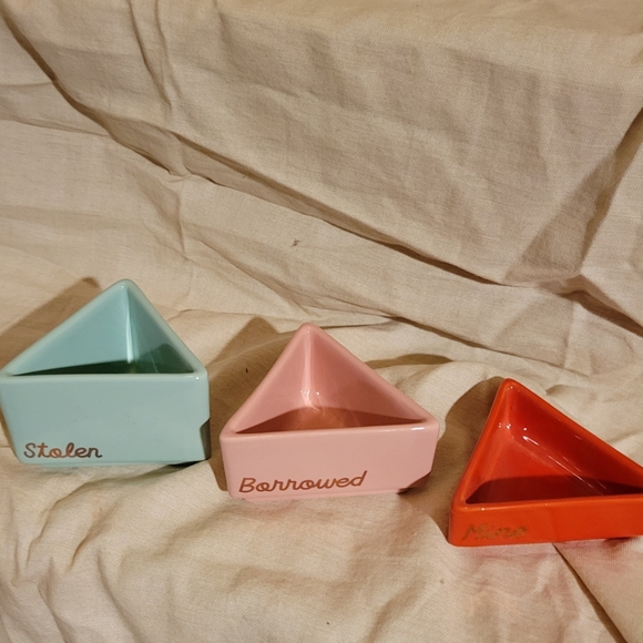 Stackable Mine Borrowed Stolen Office/Desk Containers Set 3 - Picture 1 of 3